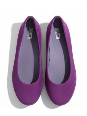 Duluth Trading Suede Ballet Flats Purple Comfort Shoes Size 8